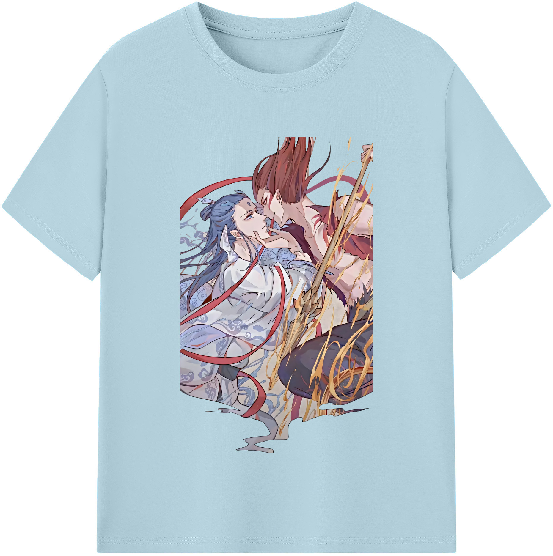 （画像用） Ne Zha 2 ナタ 魔童の大暴れ 綿100％半袖Tシャツ（フロントプリント）